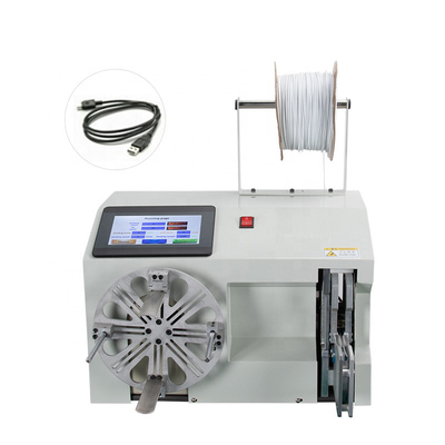 Półautomatyczna maszyna do zwinięcia kabli o długości 30 metrów Data Wire Power Cable Winding And Tie Machine