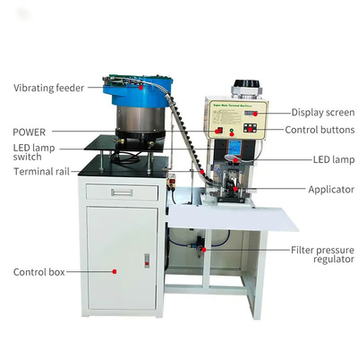 SAA Solid Hollow 3 Pin Power Plug Insert Crimping Machine z luźnym zbiornikiem końcowym wibrującym podkładką płytki