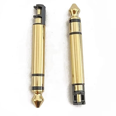 Złote 6,35mm Mono 50L Audio Male Earphone Plug Connector z nicią do słuchawek