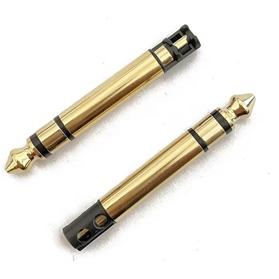 Złote 6,35mm Mono 50L Audio Male Earphone Plug Connector z nicią do słuchawek