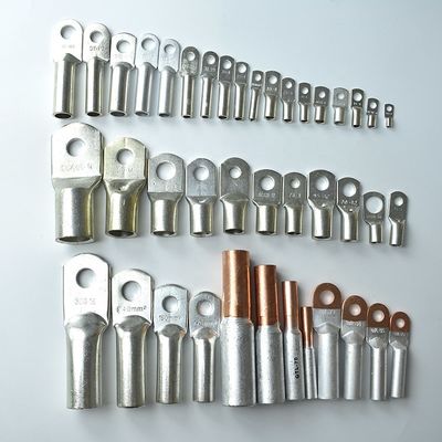 SC Tinned Copper Cable Lugs Ring Connectors AWG10-5/16 2.5-1000mm2 Battery Terminal Crimping Lug for Automotive Marine Solar