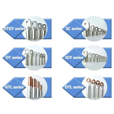 SC Tinned Copper Cable Lugs Ring Connectors AWG10-5/16 2.5-1000mm2 Battery Terminal Crimping Lug for Automotive Marine Solar